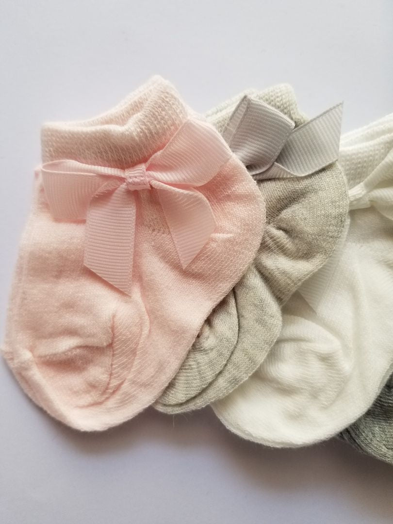 Set de 5 medias cortas con lazo