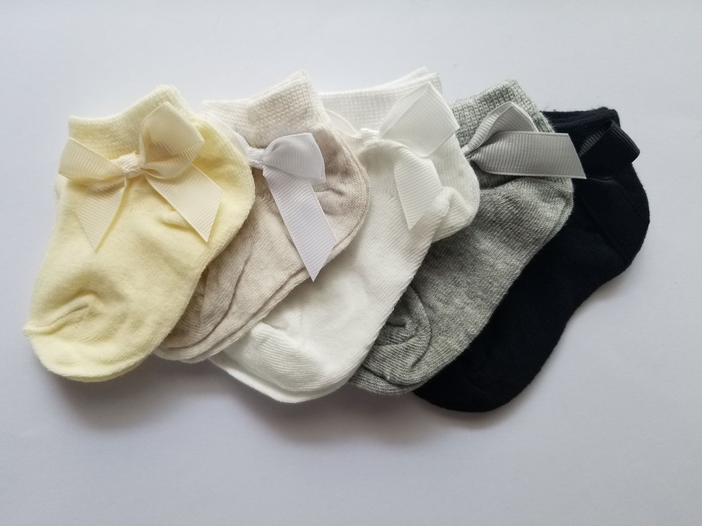 Set de 5 medias cortas con lazo