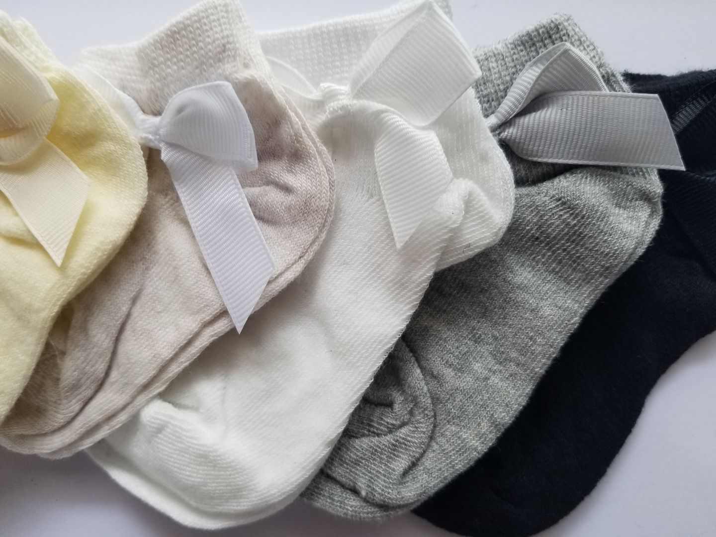 Set de 5 medias cortas con lazo