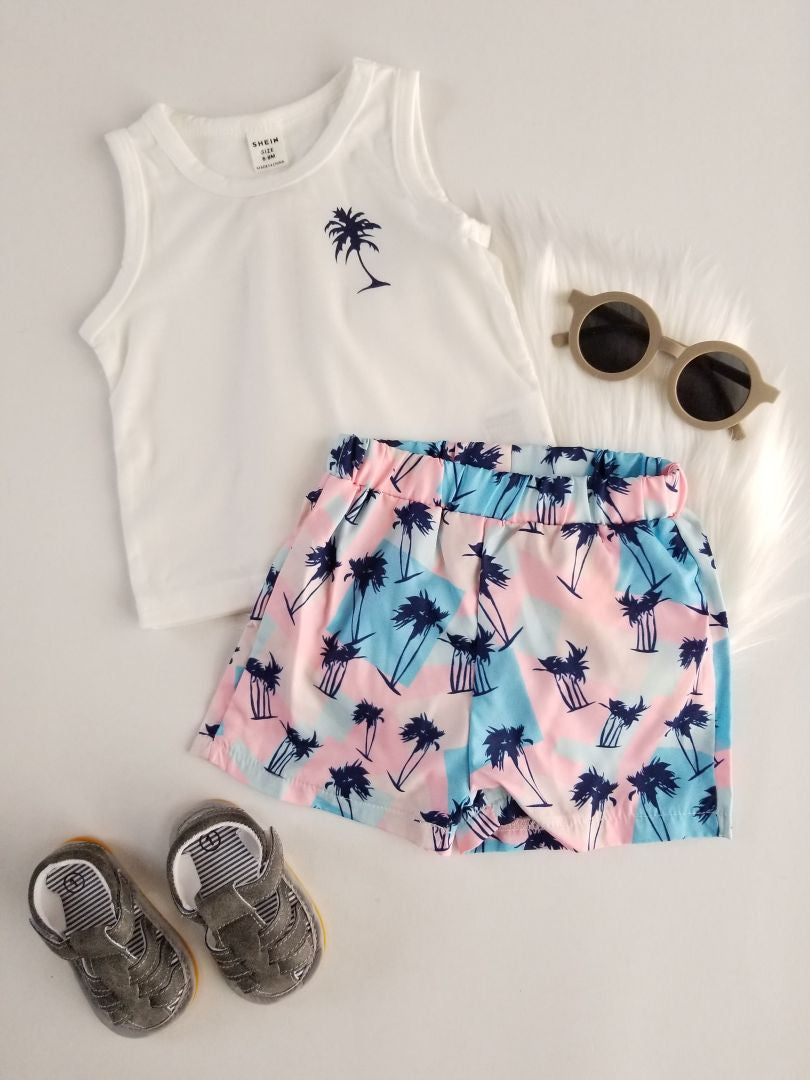 Conjunto camiseta palmera