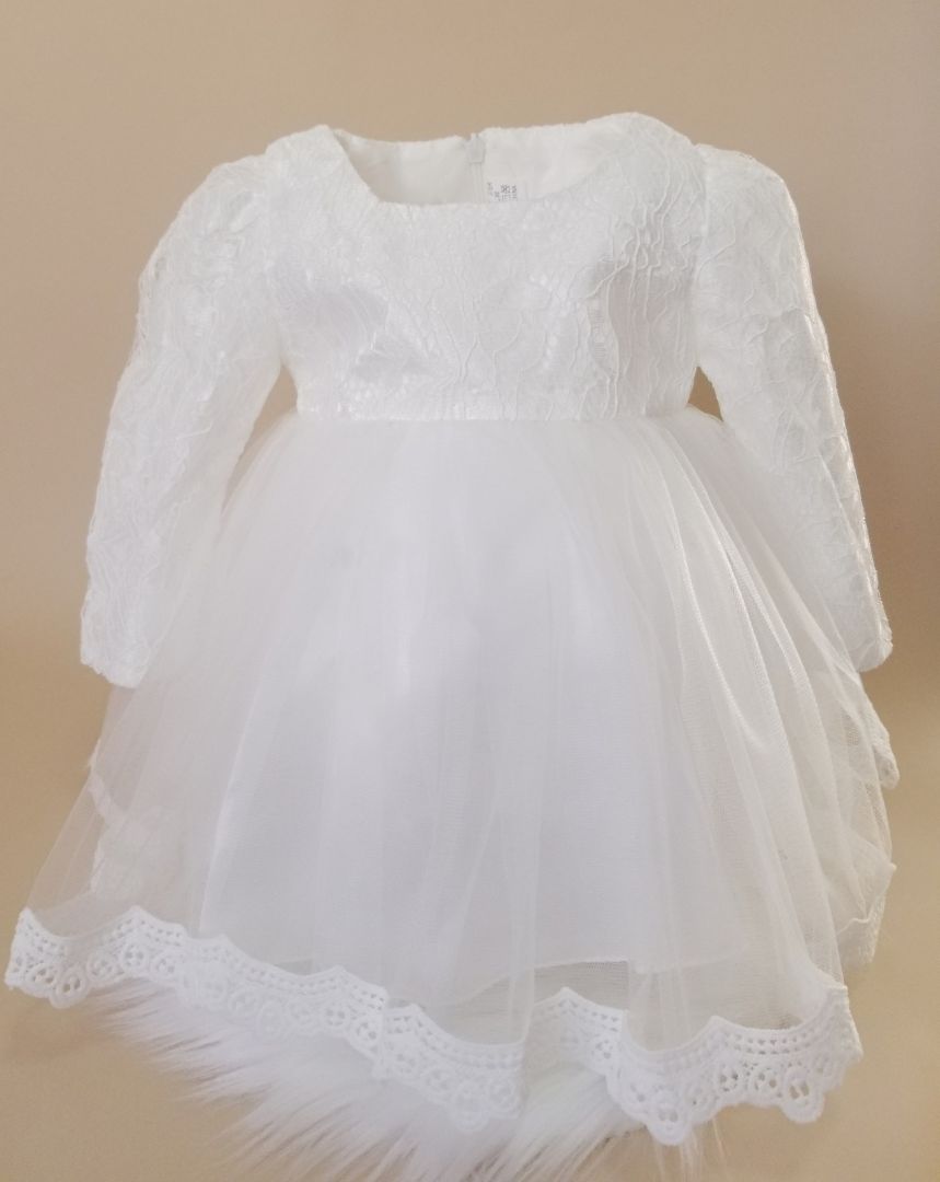Vestido lazo con mangas largas