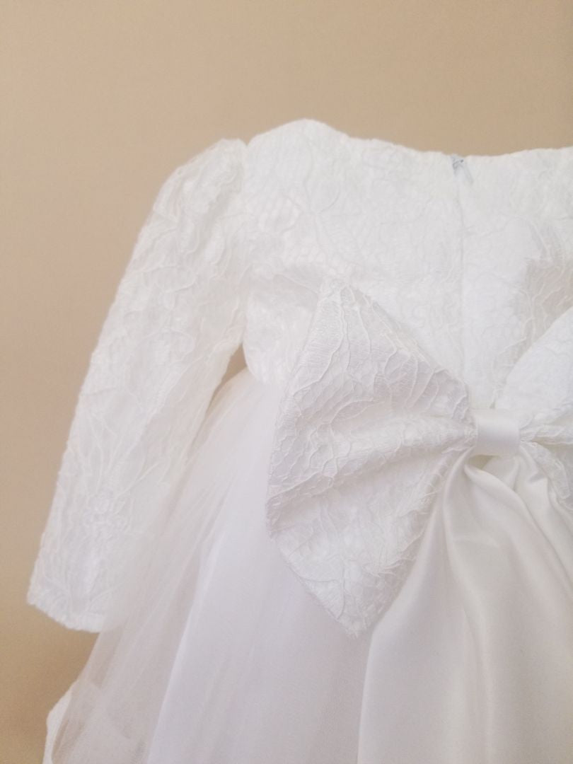 Vestido lazo con mangas largas