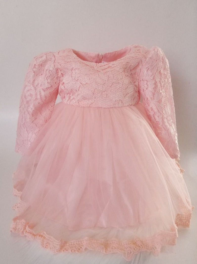 Vestido lazo con mangas largas