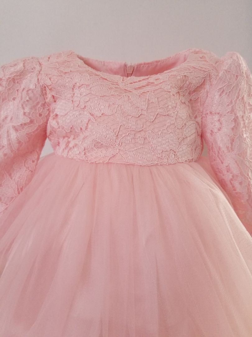 Vestido lazo con mangas largas
