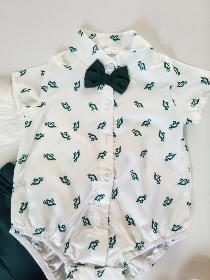 Conjunto short tirantes estampado Dinosaurio