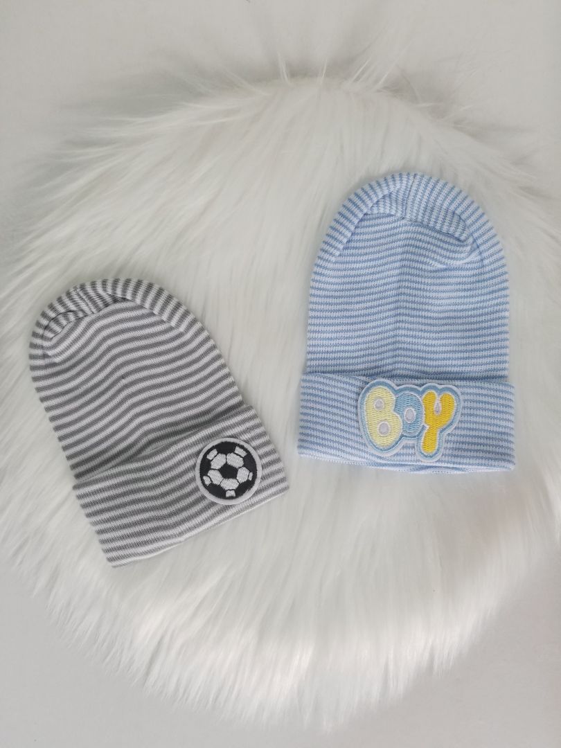 Set de 2 gorritos de bebé niño