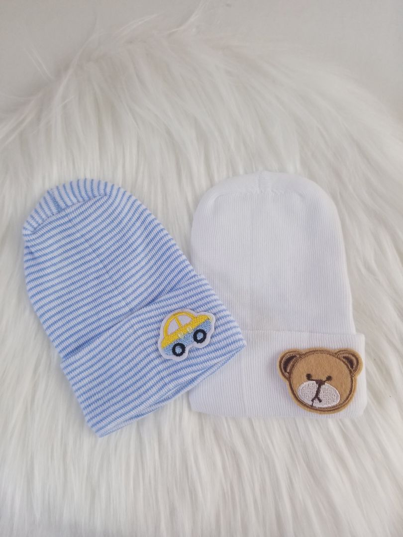 Set de 2 gorritos de bebé niño