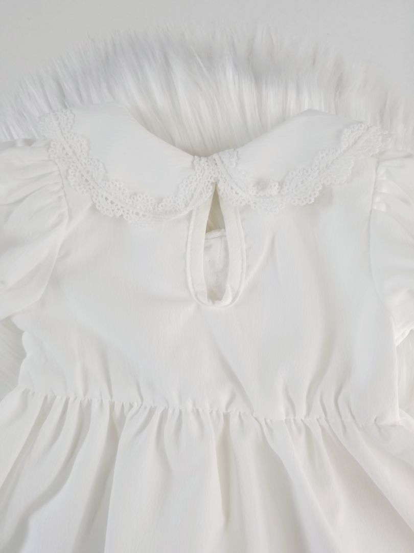 Vestido de mangas farol