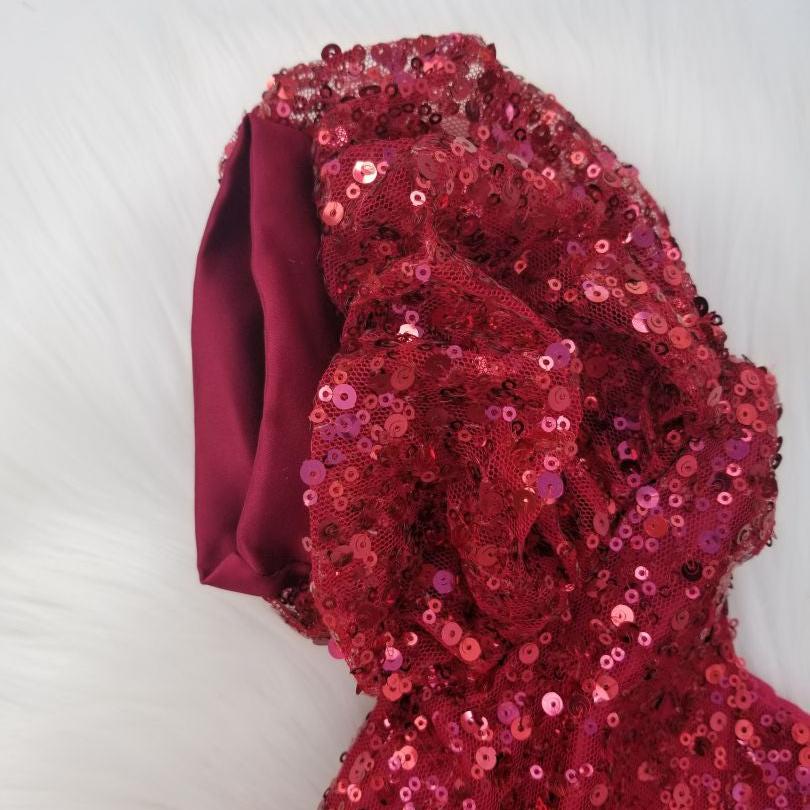 Vestido rojo con lentejuelas