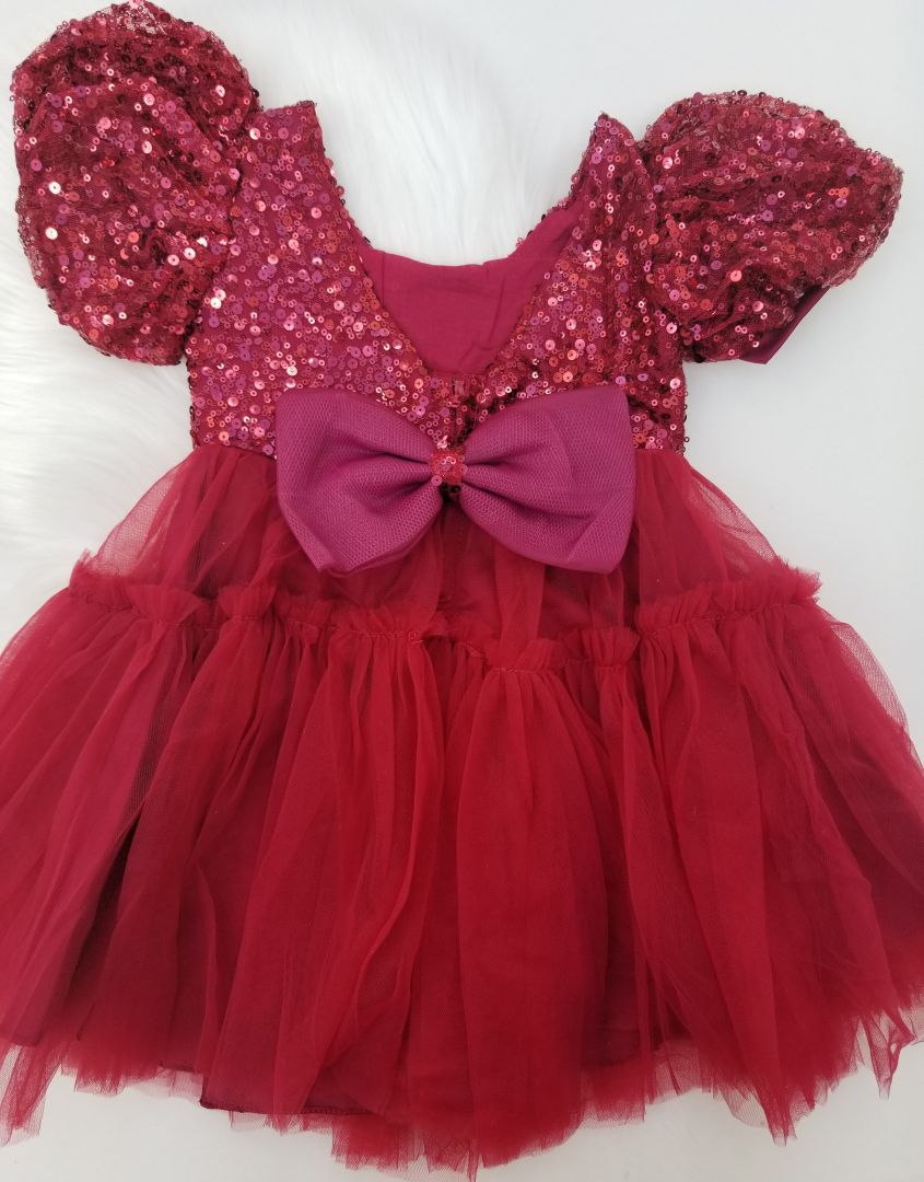 Vestido rojo con lentejuelas