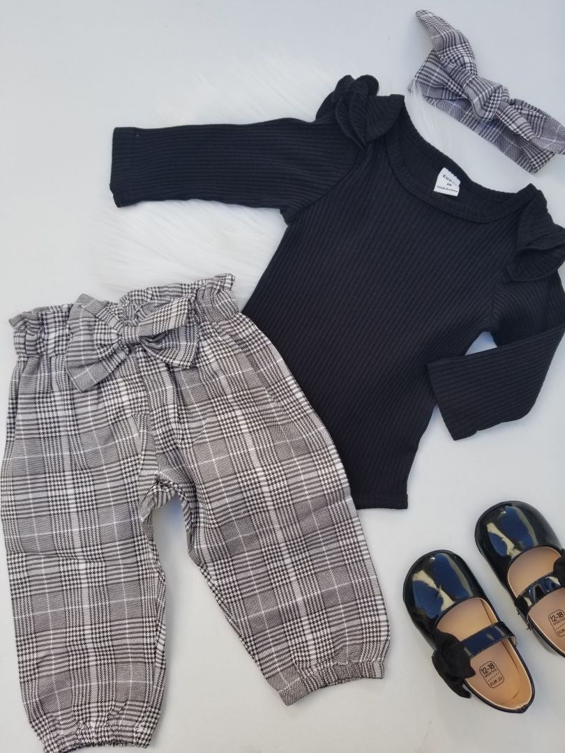 Conjunto de body con pantalón de cuadros