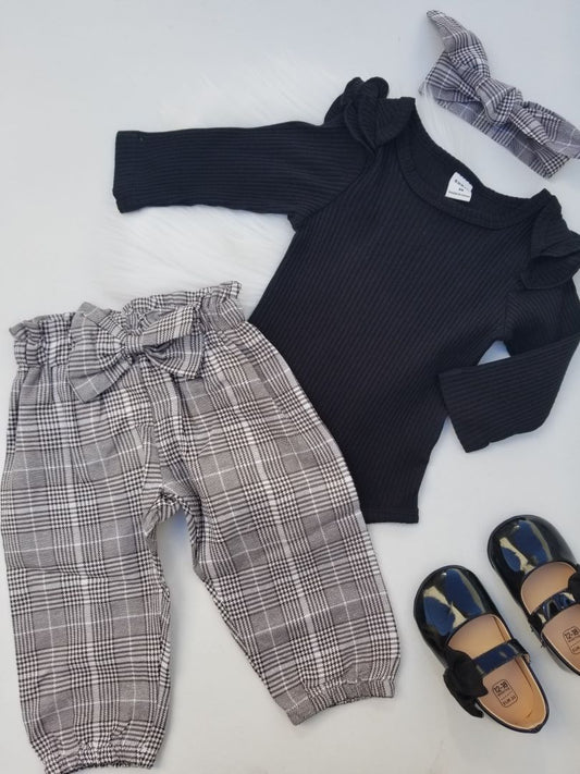 Conjunto de body con pantalón de cuadros
