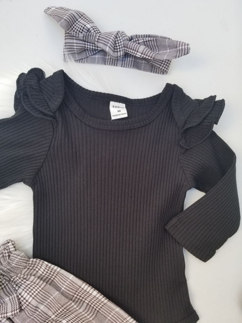 Conjunto de body con pantalón de cuadros