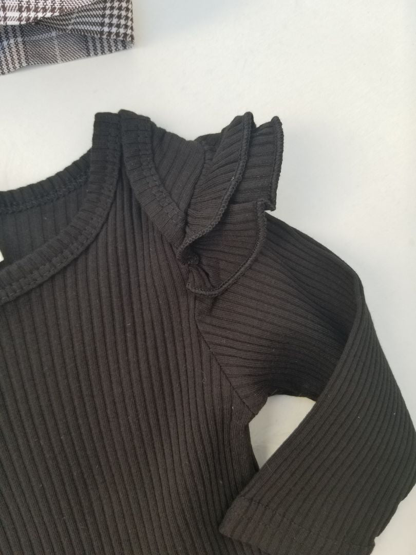 Conjunto de body con pantalón de cuadros