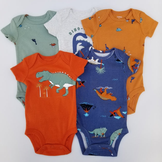 Set de bodys manga corta Dinosaurios