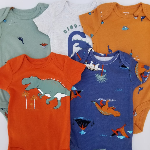 Set de bodys manga corta Dinosaurios