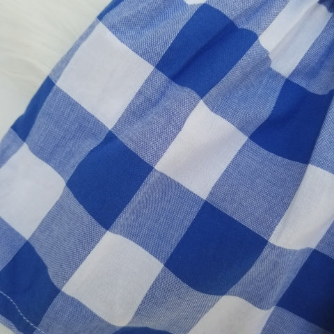 Vestido cuadros azul
