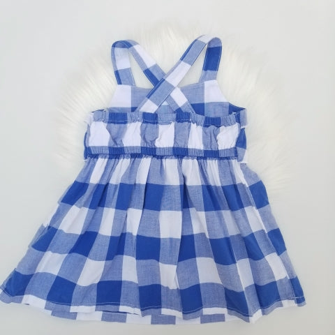 Vestido cuadros azul