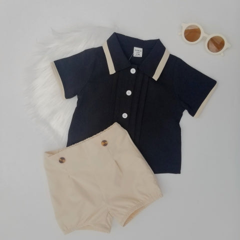 Conjunto elegante de camisa y short