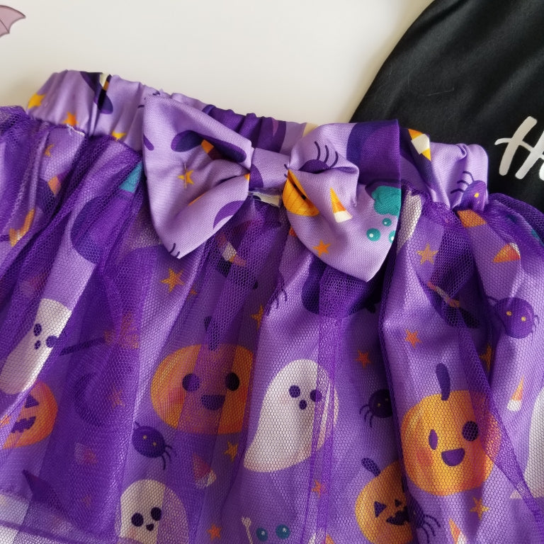 Conjunto de body negro Halloween