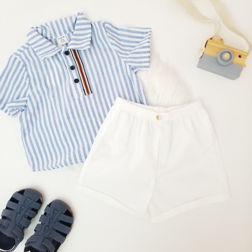 Conjunto de camisa con rayas