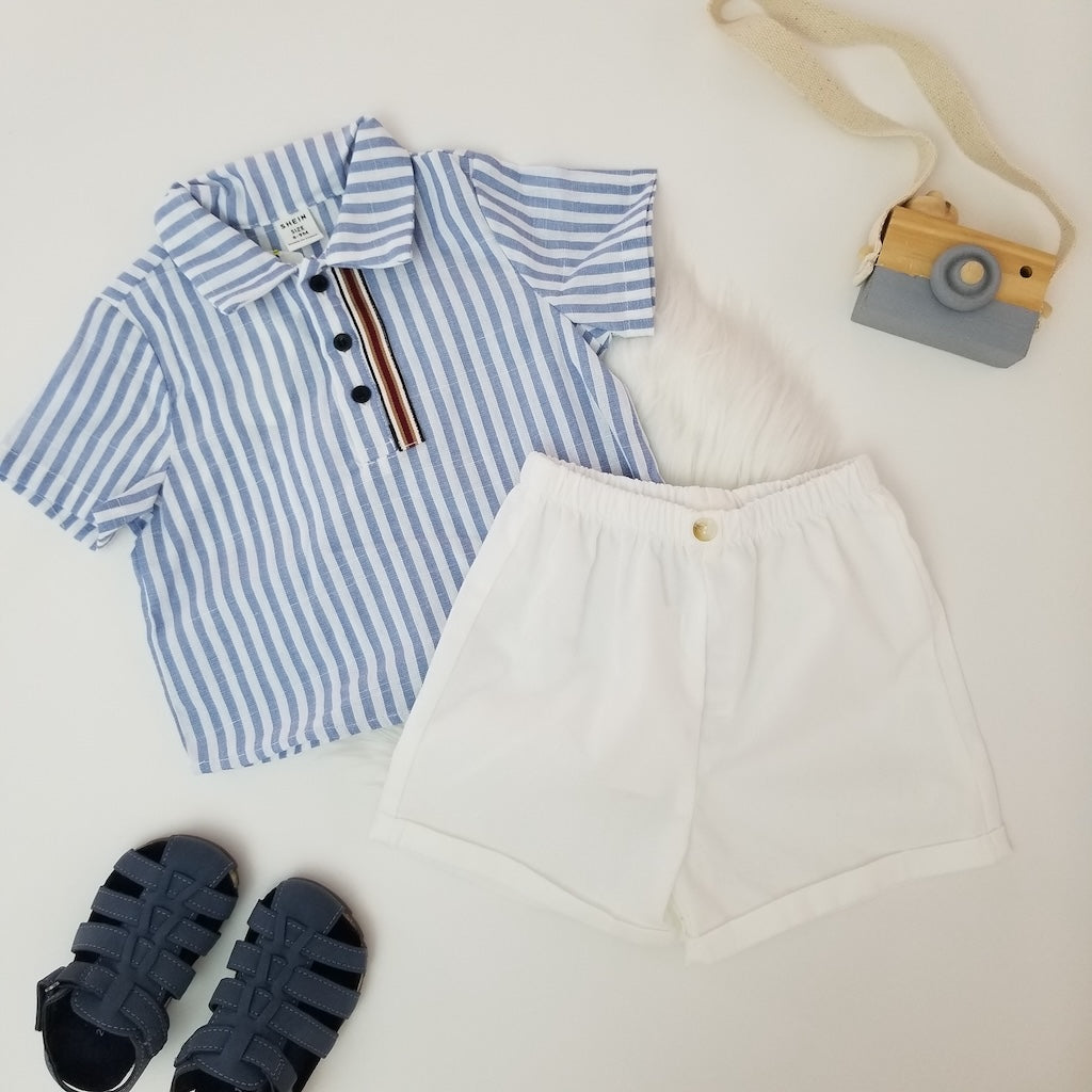 Conjunto de camisa con rayas