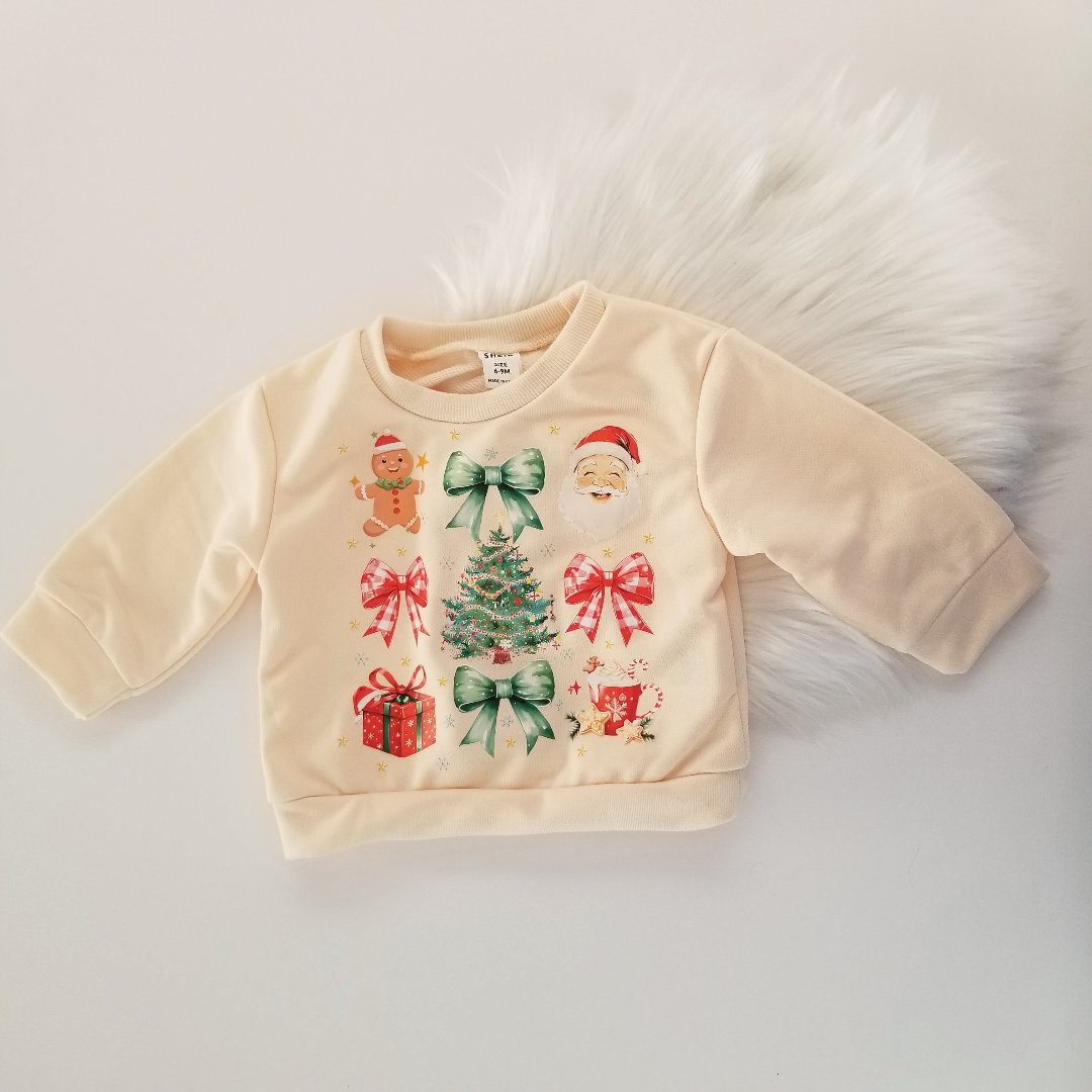 Conjunto navideño con pantalón campana