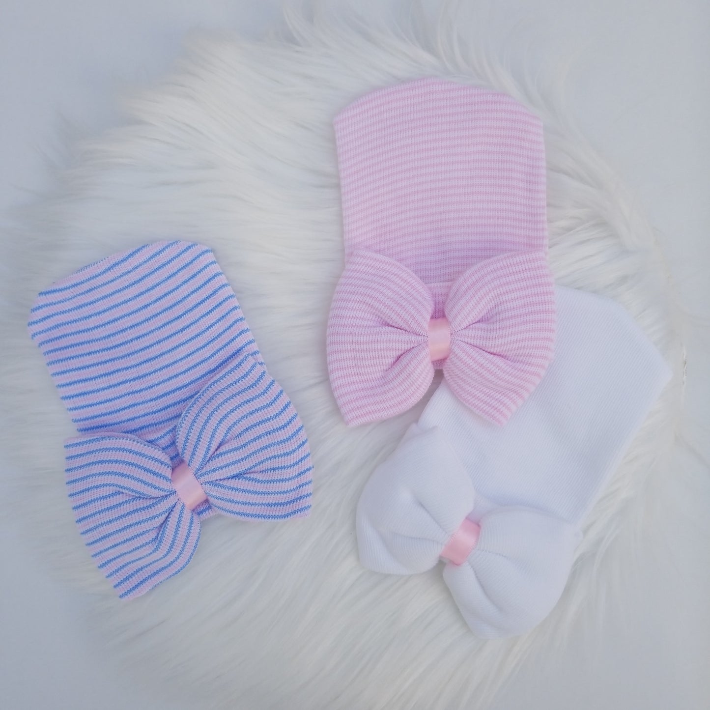 Set de 3 gorritos de bebé niña