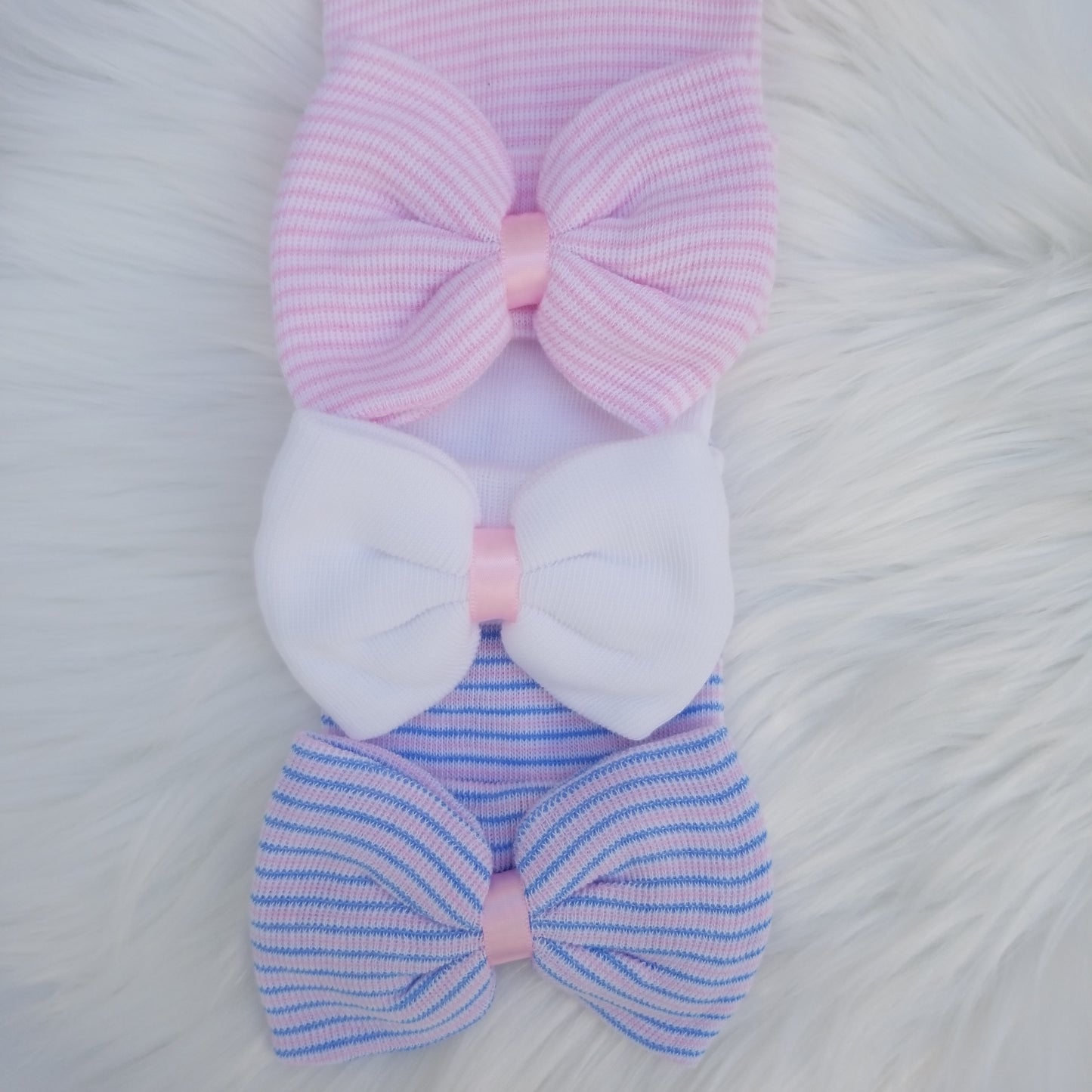 Set de 3 gorritos de bebé niña