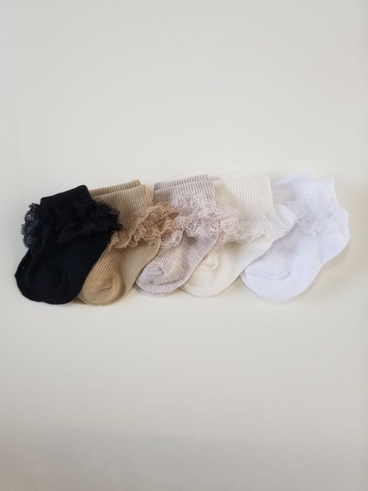 Set de 5 medias con encaje