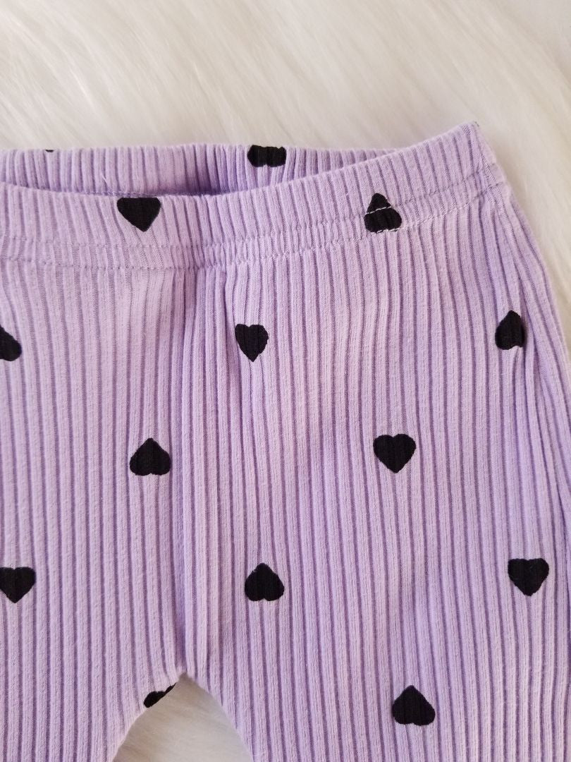 Conjunto estampado de corazones