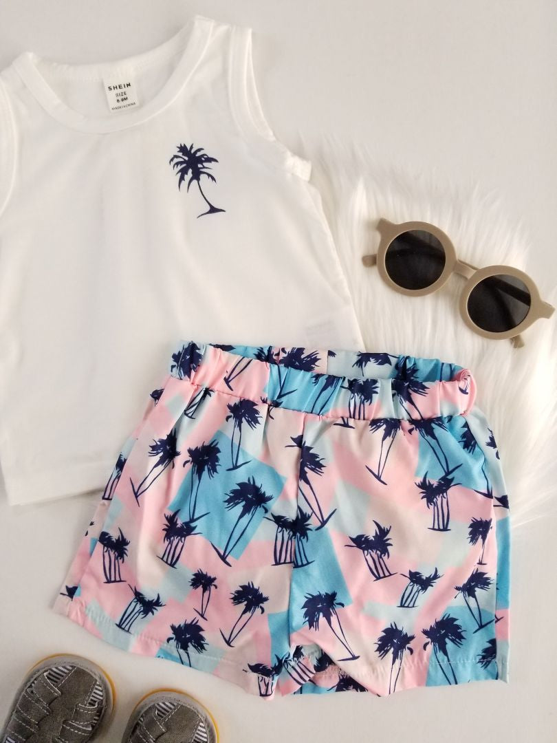 Conjunto camiseta palmera