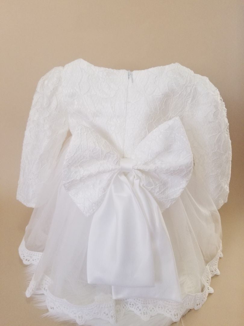 Vestido lazo con mangas largas