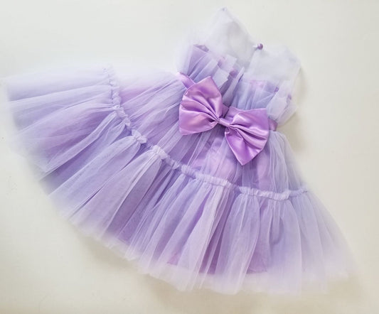 Vestido tul morado
