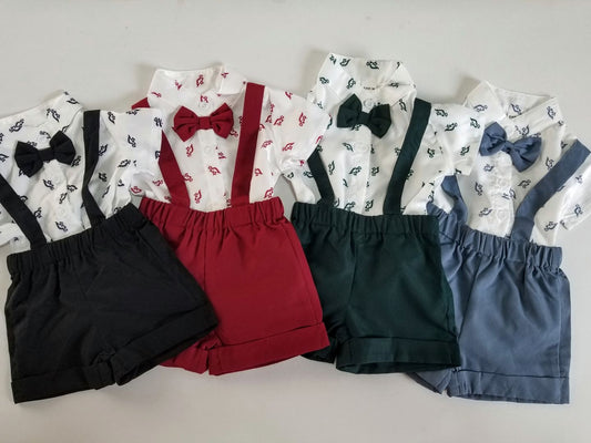 Conjunto short tirantes estampado Dinosaurio