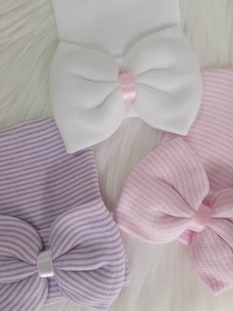 Set de 3 gorritos de bebé niña