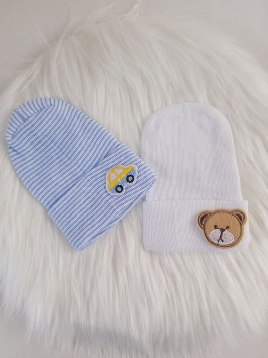 Set de 2 gorritos de bebé niño