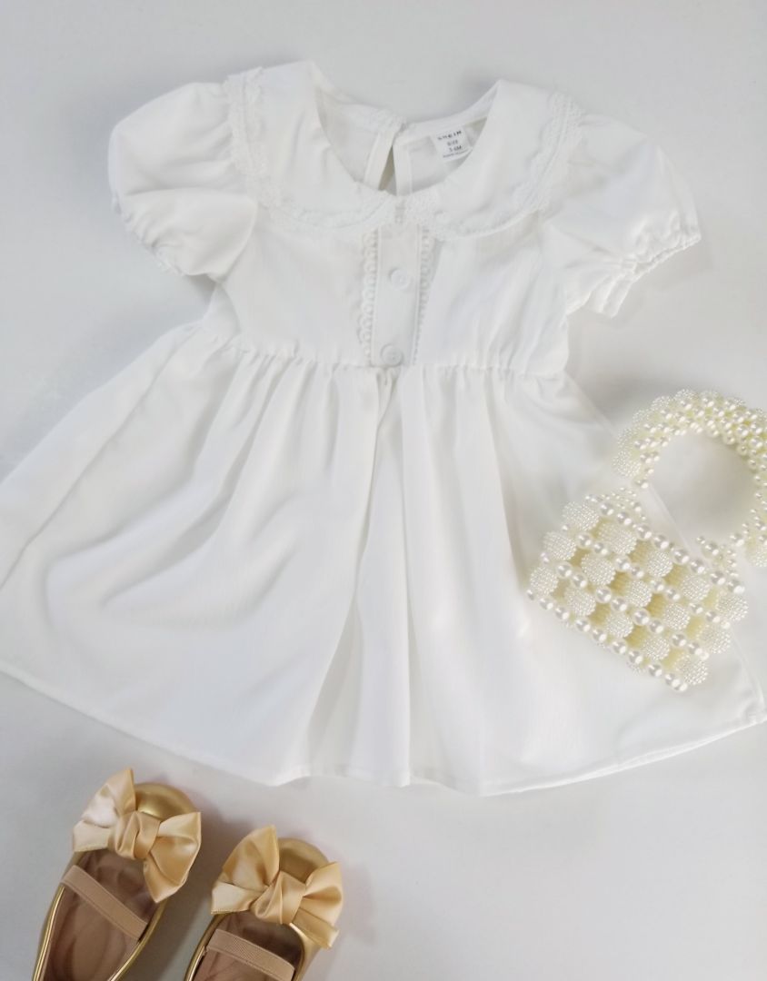 Vestido de mangas farol