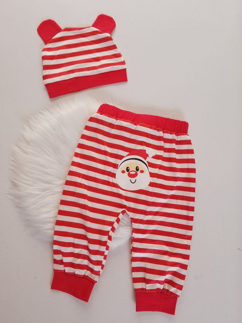 Conjunto de Navidad de rayas