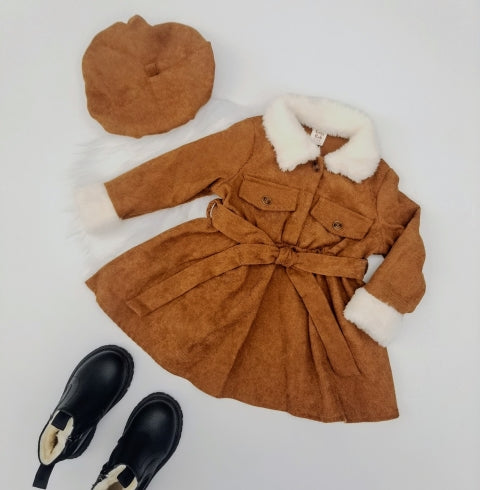 Vestido de cuello borreguito