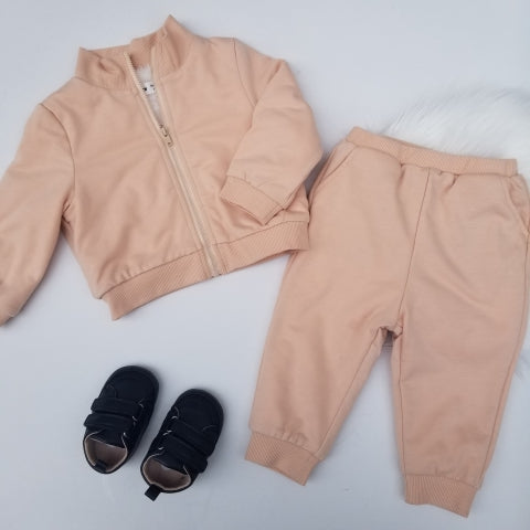 Conjunto de cazadora con cremallera