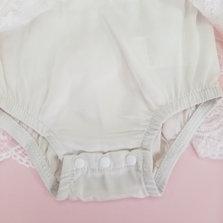 Pelele de encaje blanco