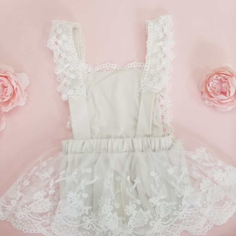 Pelele de encaje blanco