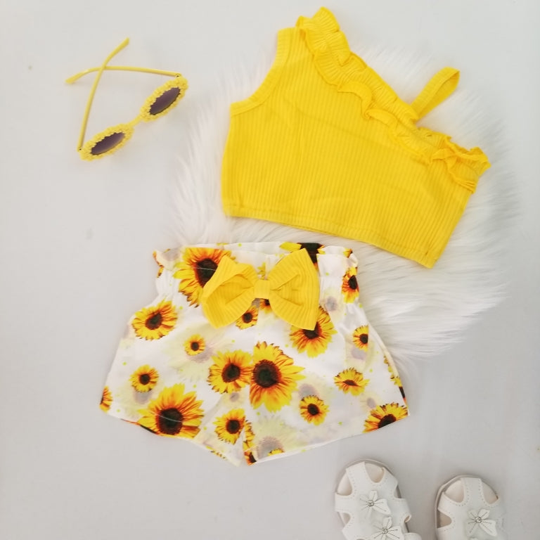 Conjunto de short de girasol