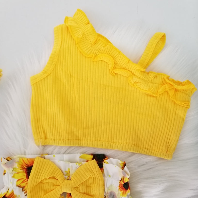 Conjunto de short de girasol