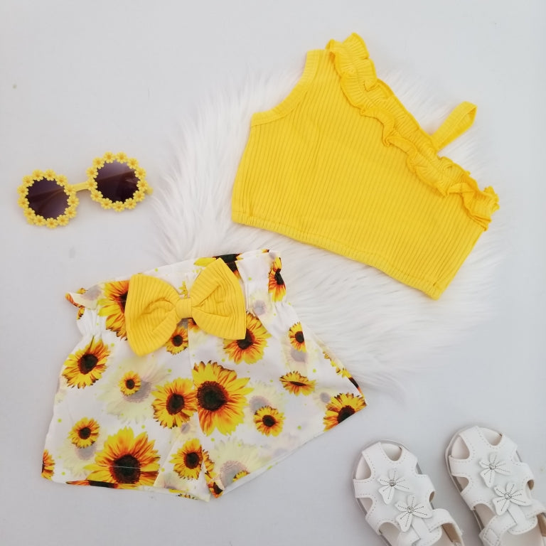 Conjunto de short de girasol