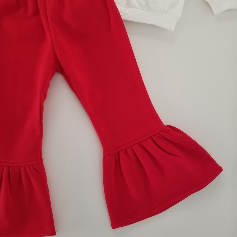 Conjunto navideño con pantalón campana