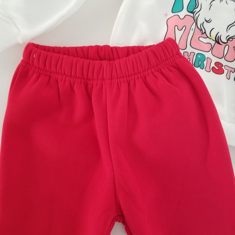 Conjunto navideño con pantalón campana