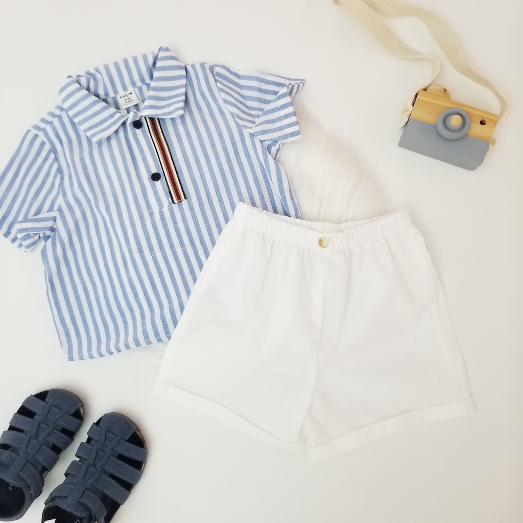 Conjunto de camisa con rayas