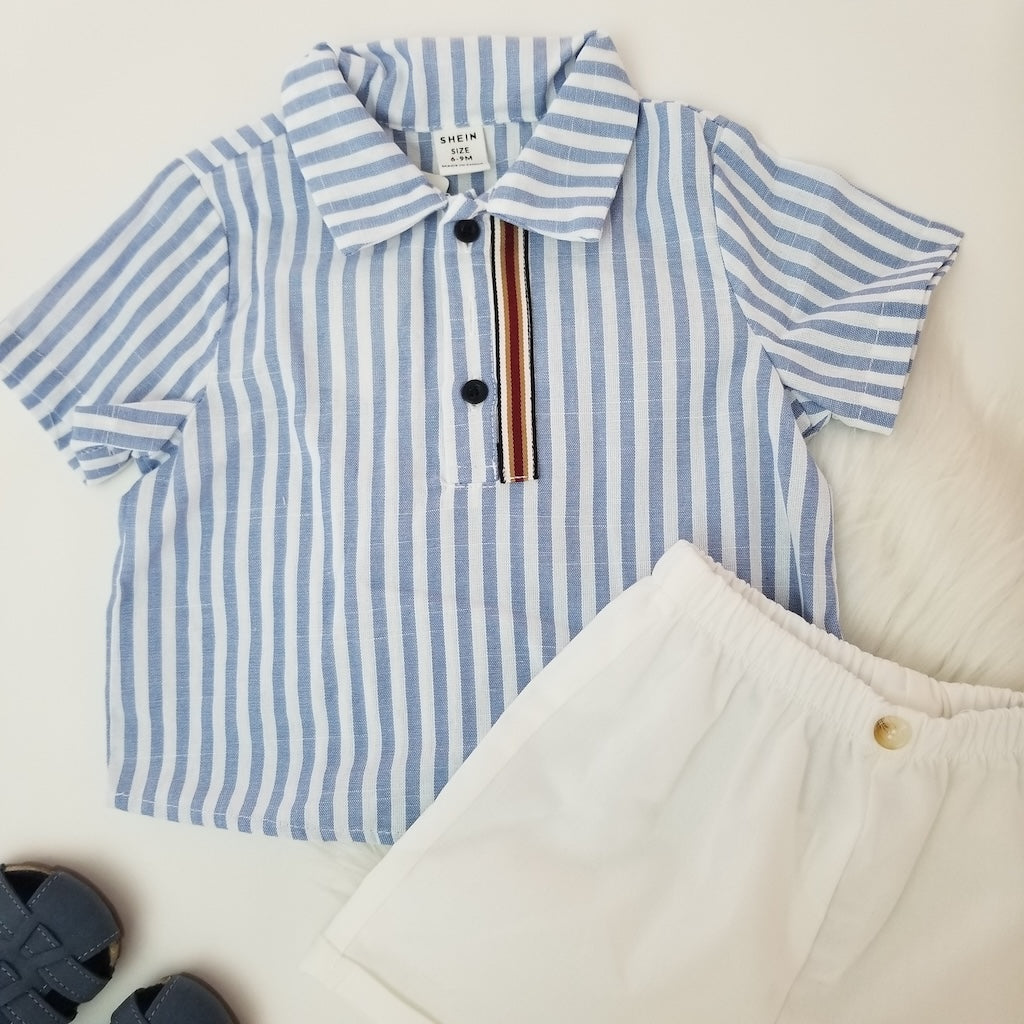 Conjunto de camisa con rayas
